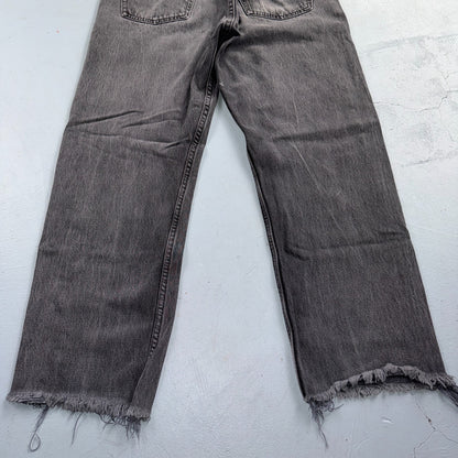 Levis 501 Vintage 90s USA XX Straight Leg Jeans Black Light Wash 34x34 Act 31x27