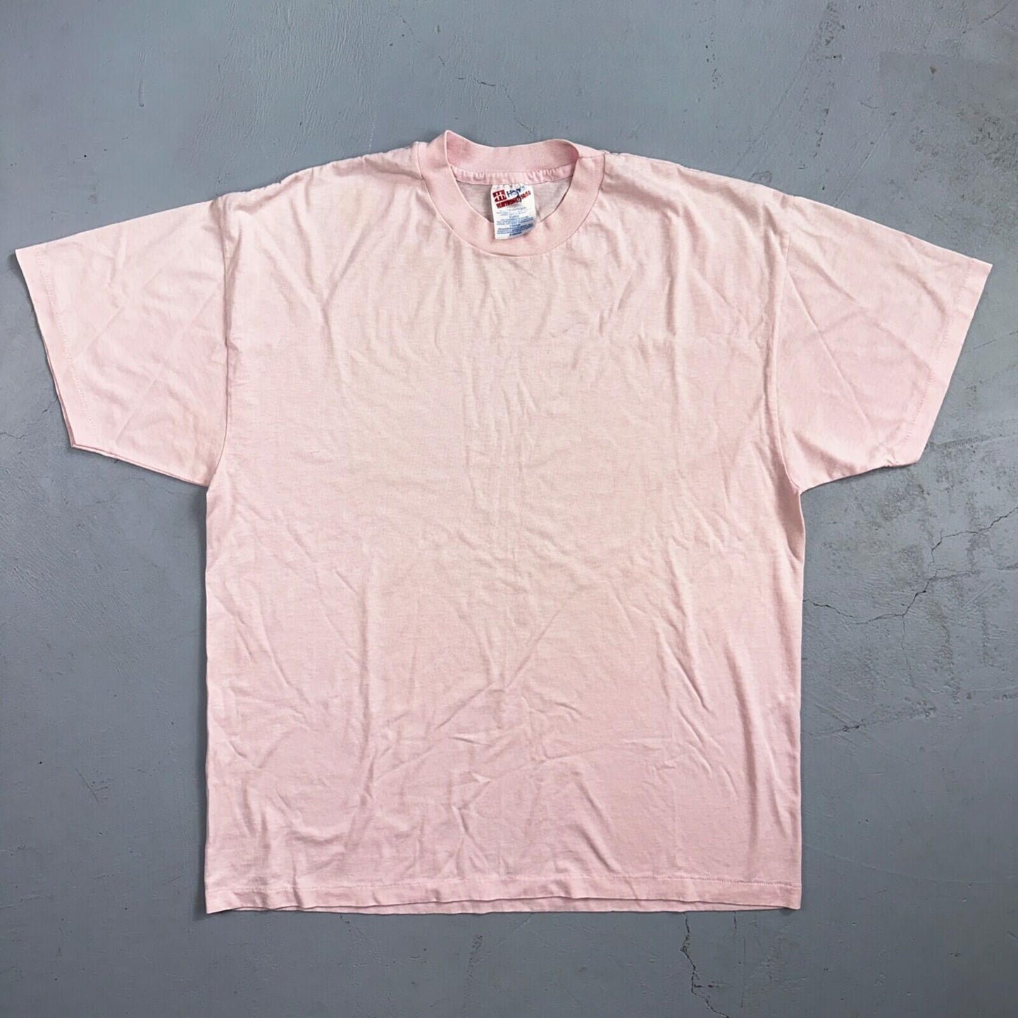 Hanes Blank 90s Pink VTG T Shirt Lot Single Stitch XL Basic Cool Rap Grunge