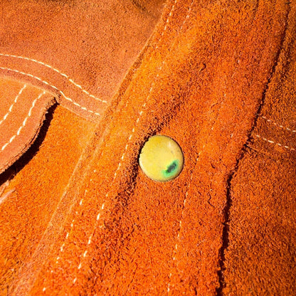 Buckboard Vintage Suede Leather Western Jacket Snap Buttons Men’s Size 44