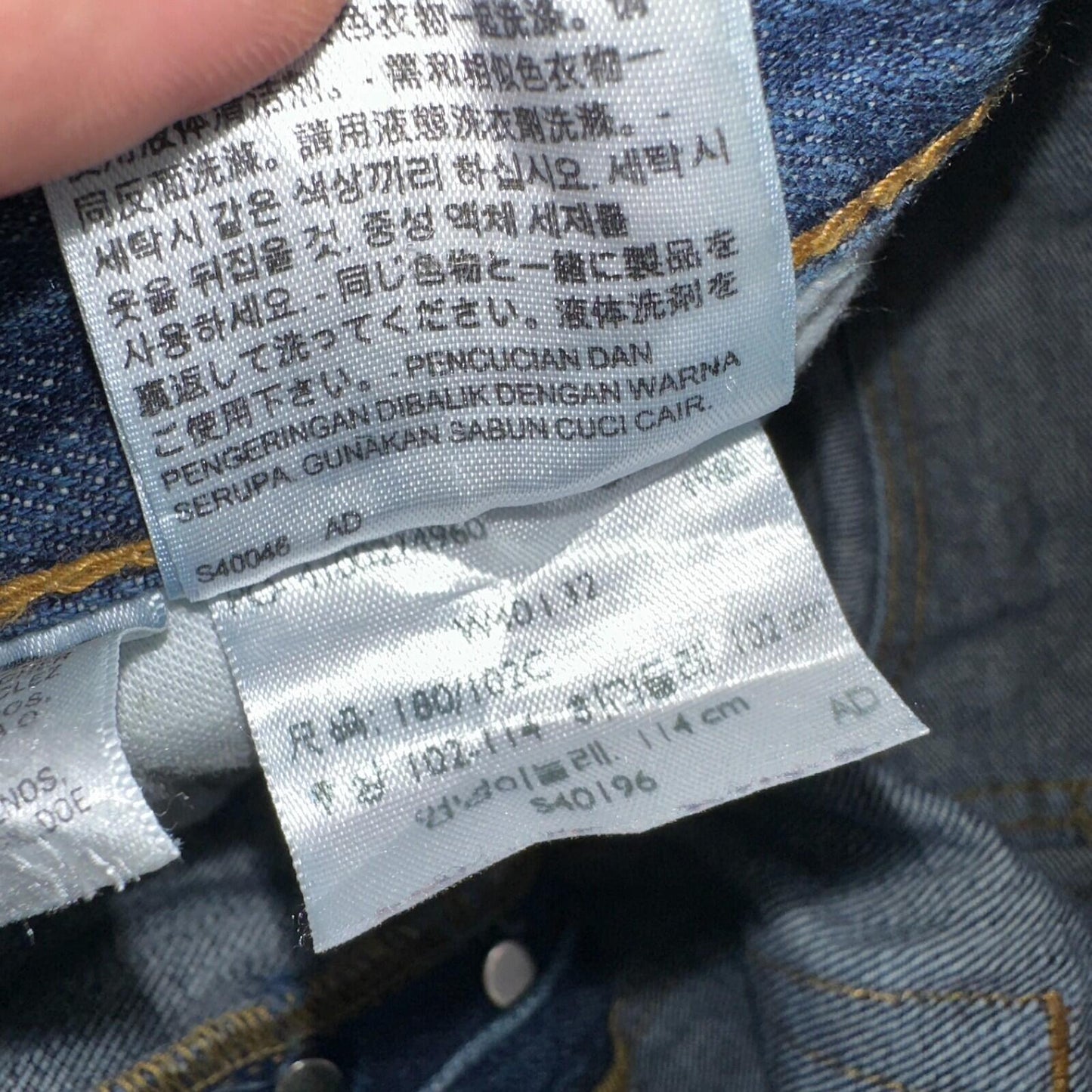 Levis 501 Y2K XX Straight Leg Jeans Blue VTG Dark Wash 40x32 Act 40x31
