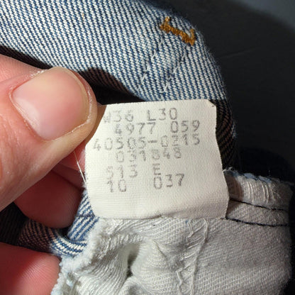Levis 505 Vintage 80s USA Orange Tab Straight Blue Jeans Med Was 36x30 Act 34x29