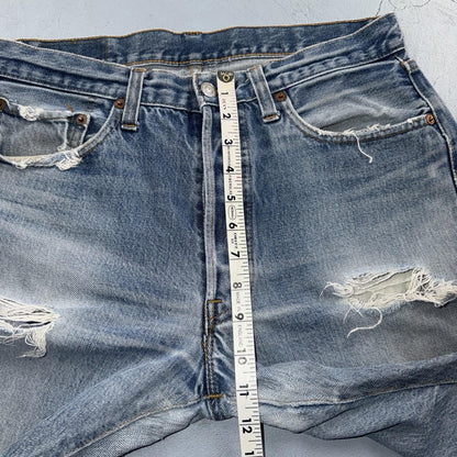 Levis 501 Vintage 80s Redline Selvedge USA XX Jeans Light Wash 31x27 Skinny