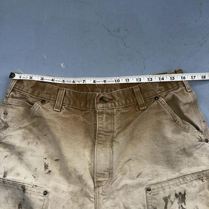 Carhartt VTG Double Knee Carpenter Pants USA B01 Brown Thrashed 34x34 Act 32x32