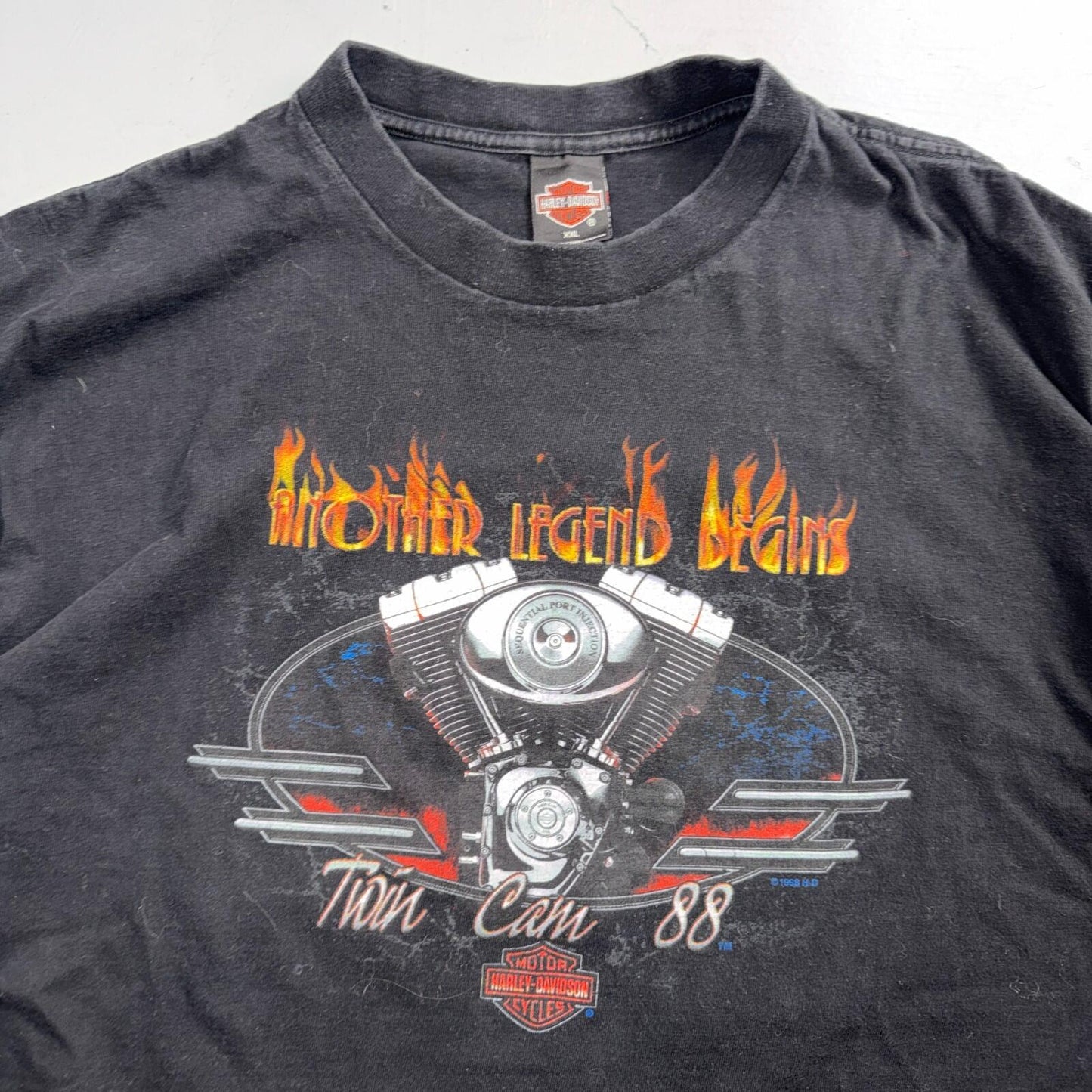 Harley Davidson Washington Vintage T Shirt Y2K Black Promo Legend Motorcycle