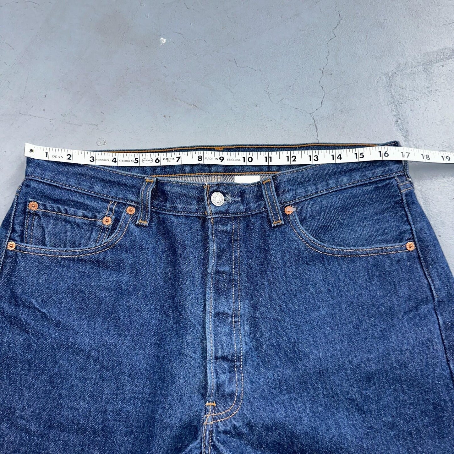 Levis 501 Vintage Y2K 90s XX Straight Leg Jeans Blue Dark Wash 35x30 Act 33x26