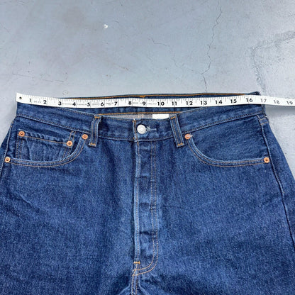 Levis 501 Vintage Y2K 90s XX Straight Leg Jeans Blue Dark Wash 35x30 Act 33x26