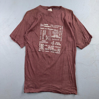 F*ck Virginity VTG T Shirt Quote Text Art Single Stitch Controversial Graphic
