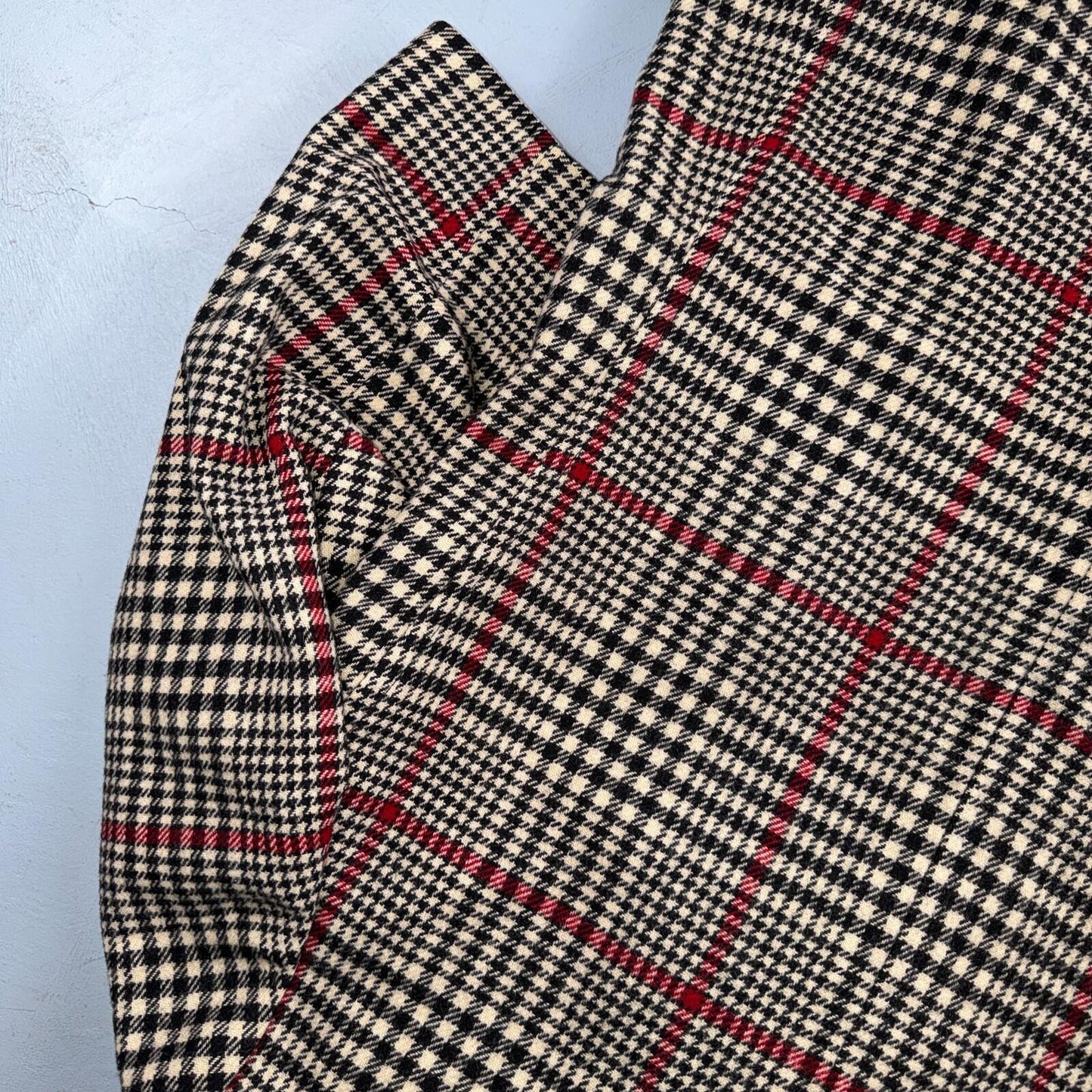 VTG Pendleton Jacket Black Plaid Wool USA Double Breast Chore Car Coat 60s 1960s