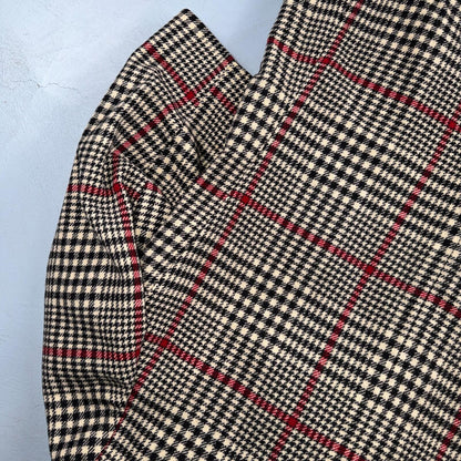 VTG Pendleton Jacket Black Plaid Wool USA Double Breast Chore Car Coat 60s 1960s