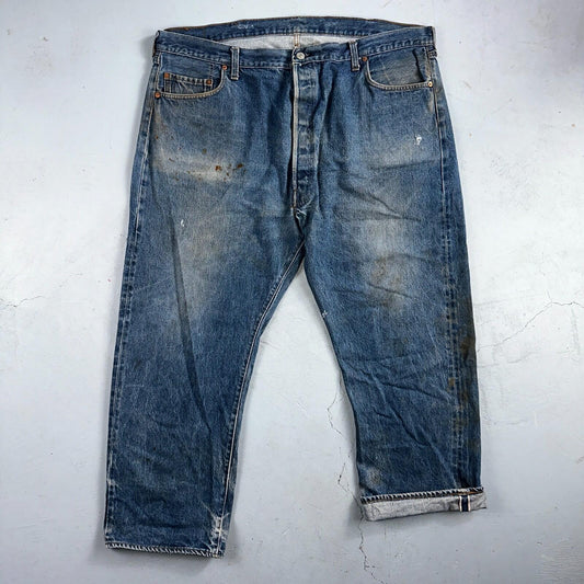 Levis 501 Vintage 80s Redline Selvedge USA XX Jeans Med Wash 48x30 Act 43x27
