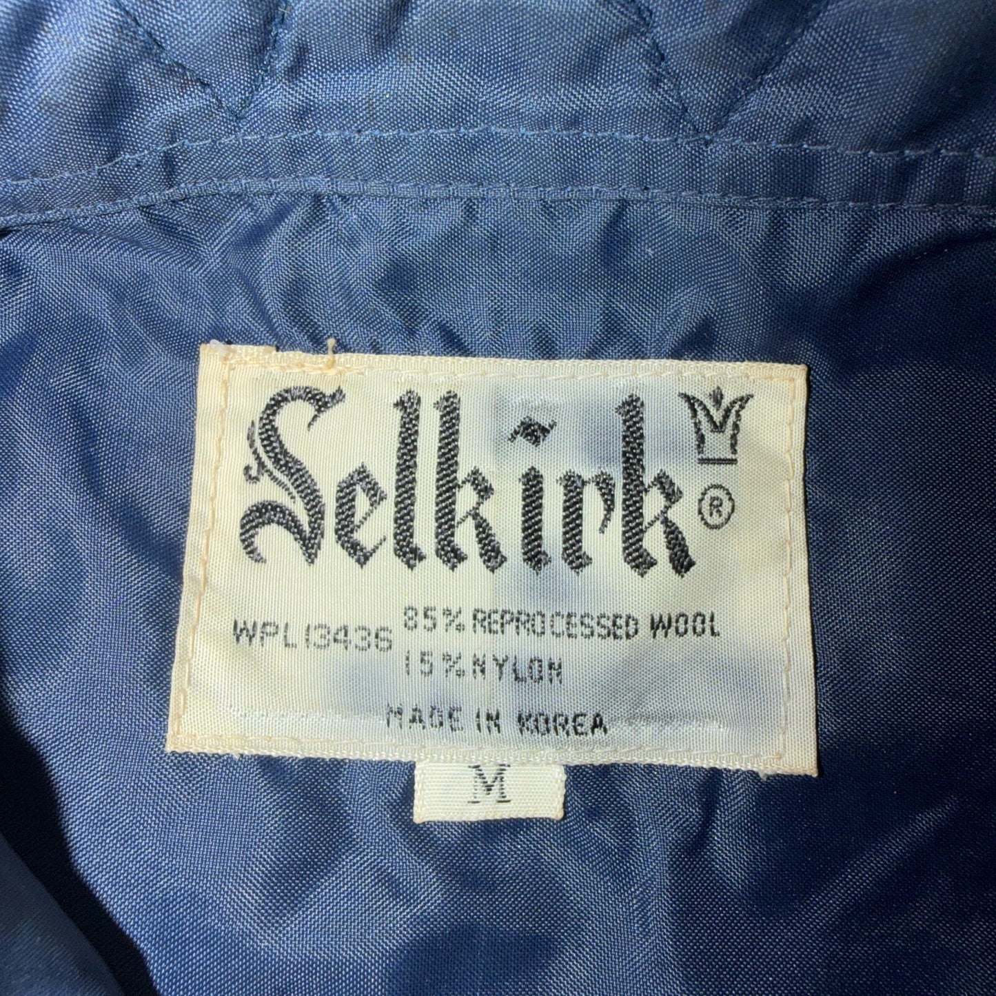 VTG 70s Selkirk Wool CPO Shirt Jacket Blue Green Plaid Rockabilly 1970s