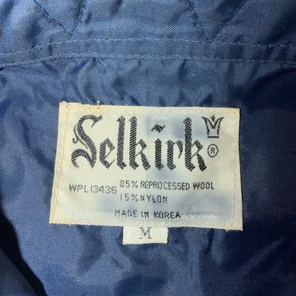 VTG 70s Selkirk Wool CPO Shirt Jacket Blue Green Plaid Rockabilly 1970s