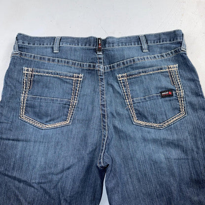 Ariat M4 FR Jeans Mens Blue Flame Resistant Cat 2 Relaxed Boot Cut 42x30 Denim