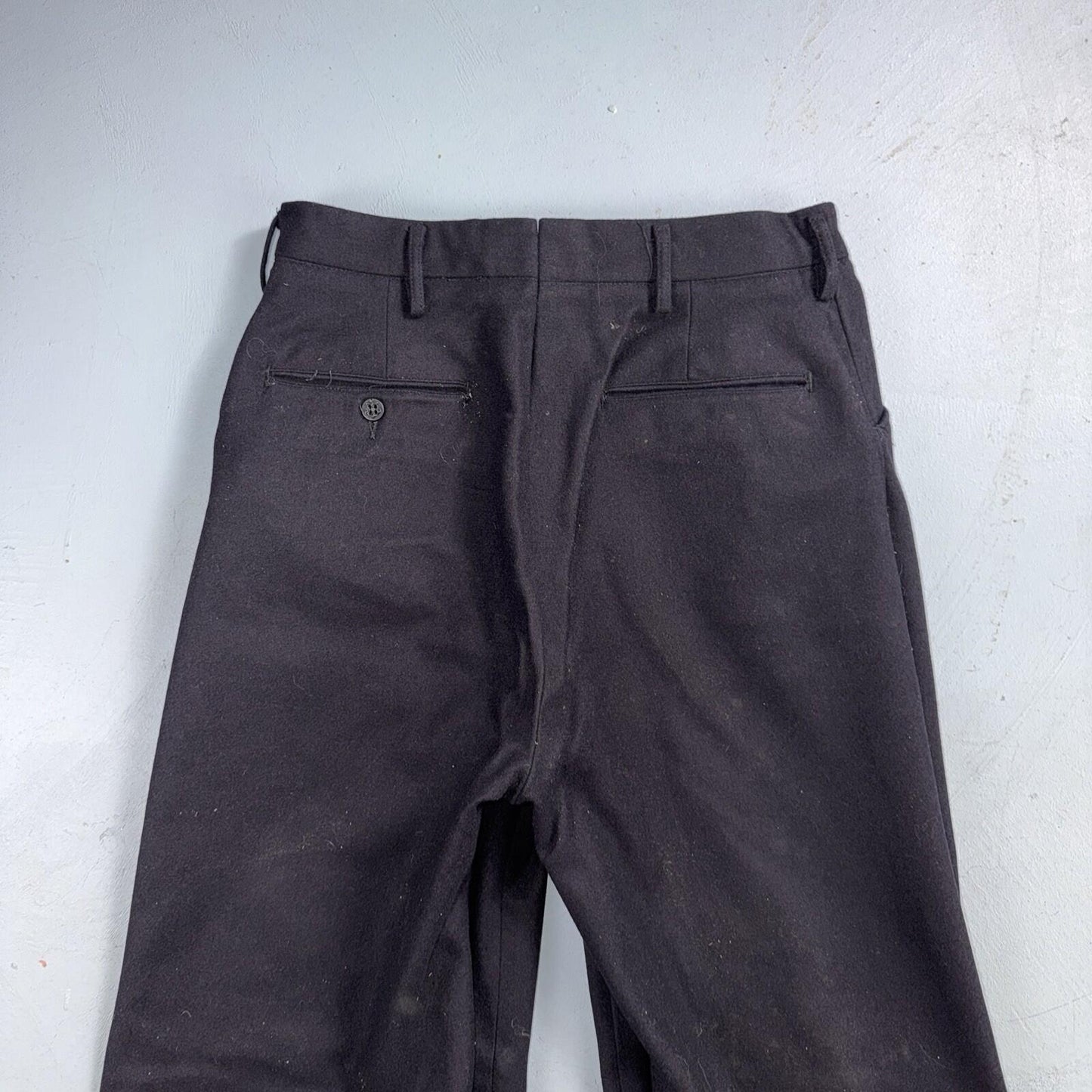 VTG 40s WWII US Naval Clothing Factory Wool Sailor Pants Navy 30L Bell Bottoms