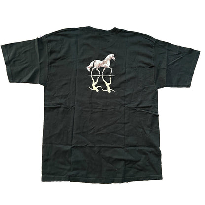 Cavalia Horses Rare Y2K Vintage T Shirt Black Rap Art Love Animals Music Band