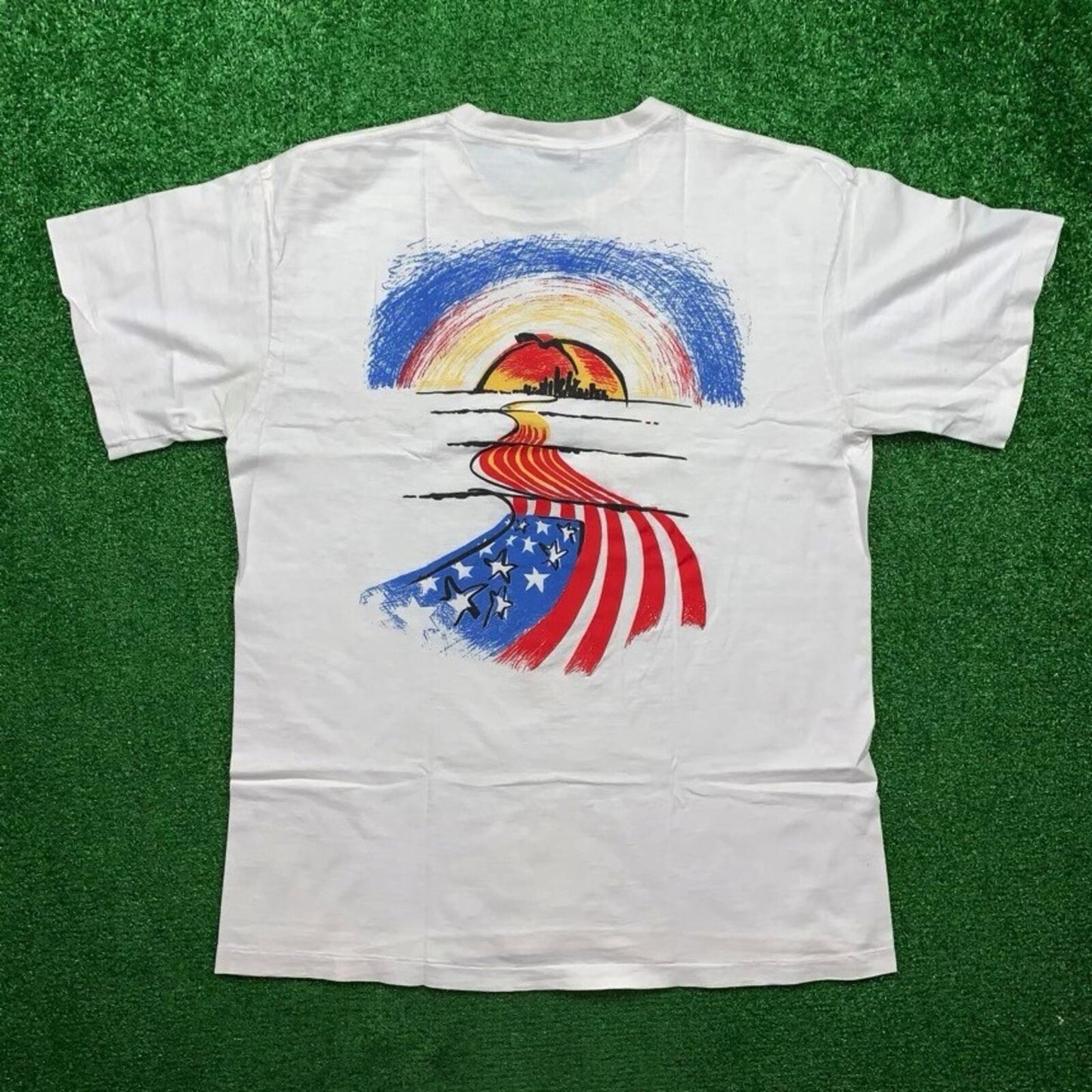 Vintage Nike T Shirt Mens XL Peach Tree Georgia Atlanta America 1992 July 4 USA