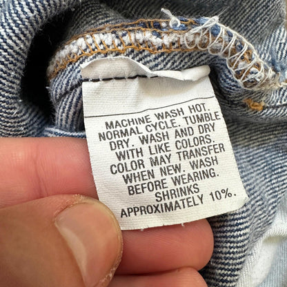 VTG 80s Levis 501 Button Fly 38x36 USA Tag Jeans Straight Wash Blue XX Act 34x31