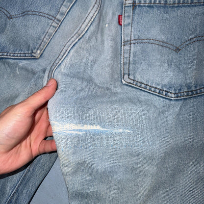 Levis 501 Vintage 80s Redline Selvedge USA XX Jeans Light Wash 35x32 Act 33x29