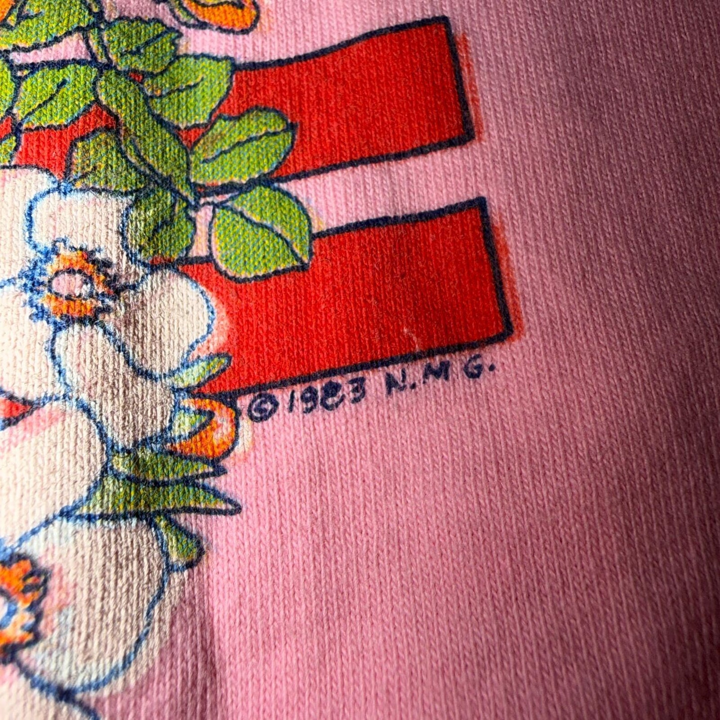 Pink Hoodie 1980s VTG T Shirt Long Sleeve Surf Pacific Ship Seagull Hippie Cool