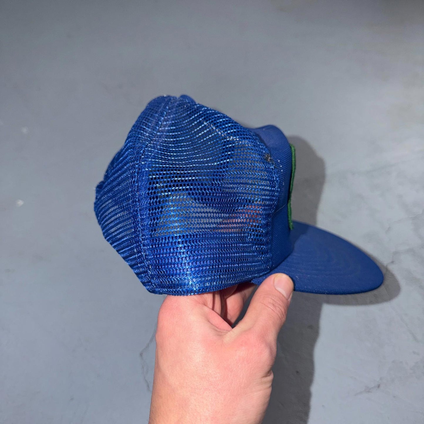 Portland Fish Company Blue VTG Hat Baseball Cap Snapback 80s Rare Oregon PDX