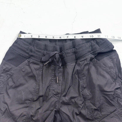 Lululemon Dance Studio Black Ruched Athletic Pants Unlined Women's Size Small