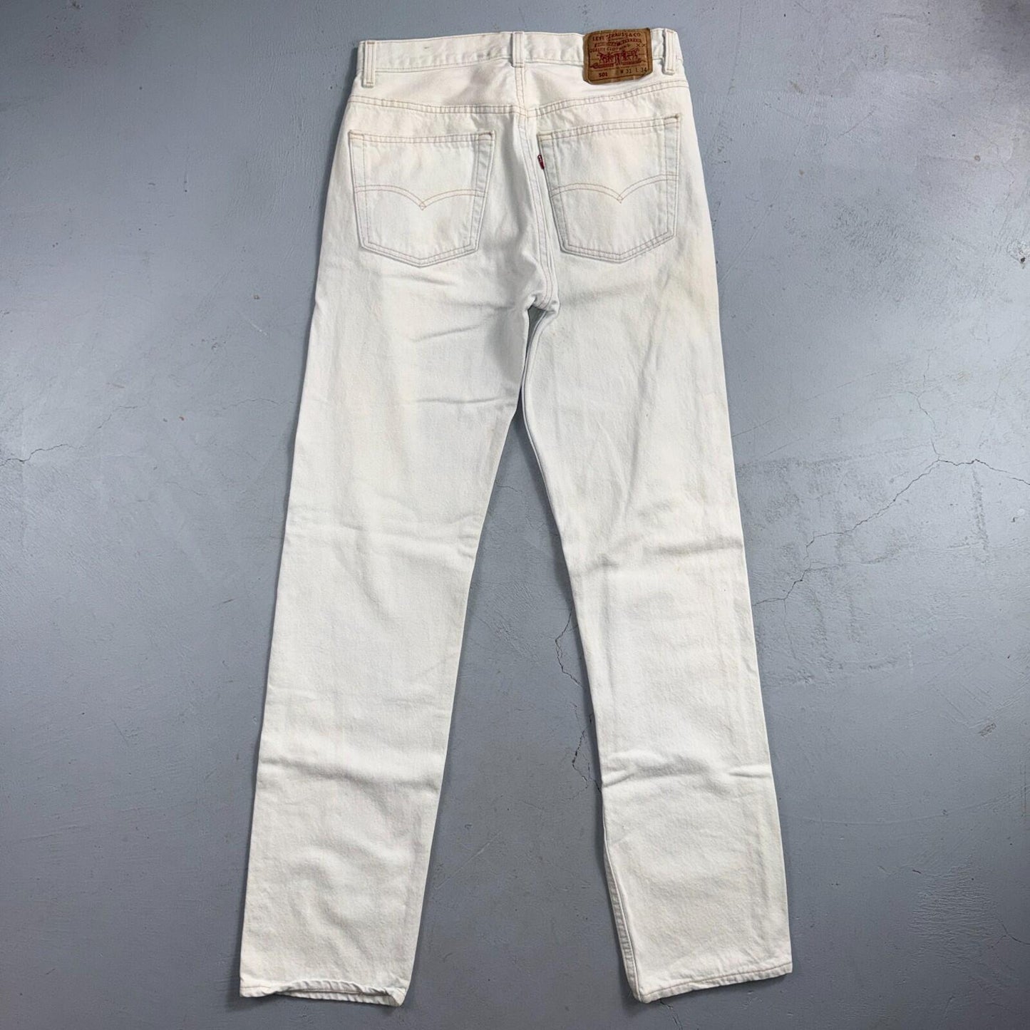 Levis 501 Vintage 90s USA XX Straight Leg Jeans Blue Light Wash 31x34 Act 29x33