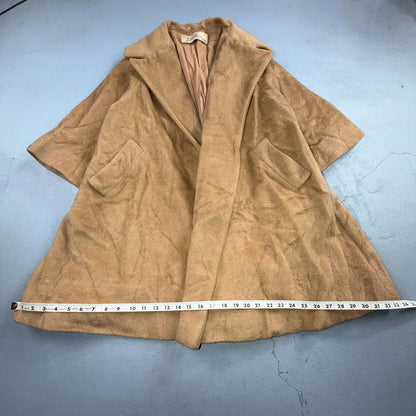 VTG Lilli Ann Tan Swing Coat Womens Tisse a Paris Brushed Wool San Francisco