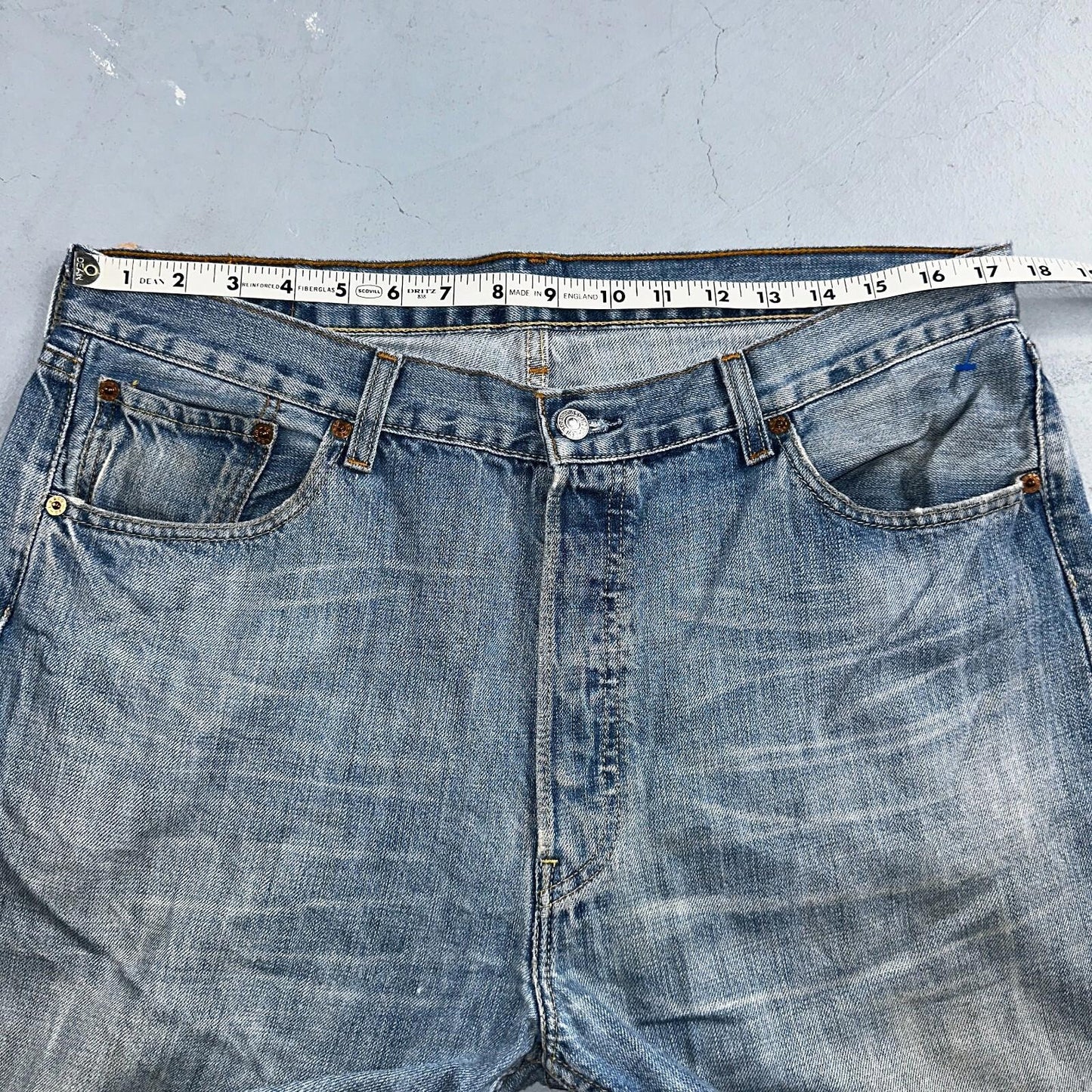 Levis 501 Vintage Y2K XX Straight Leg Jeans Blue Light Wash 36x36 Act 35x34
