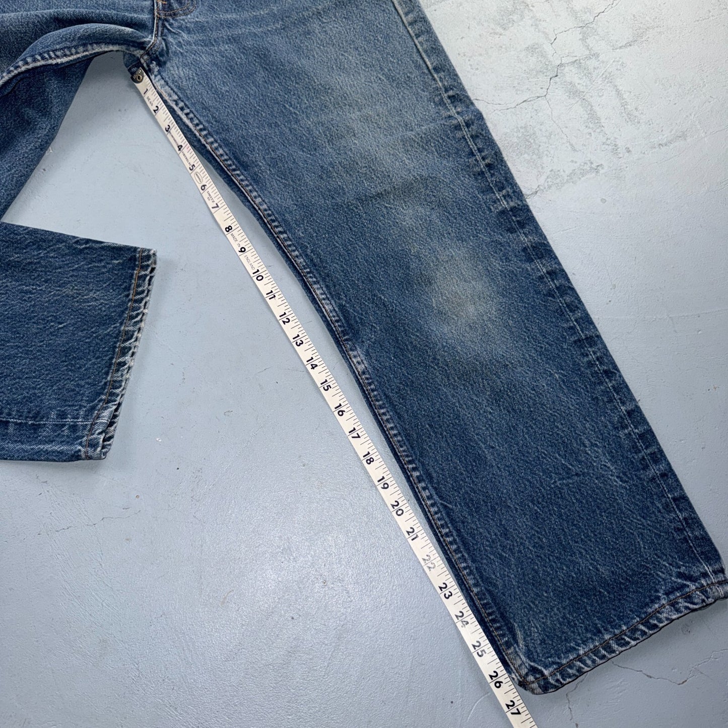 Levis 501 Vintage 80s USA XX Straight Leg Jeans Blue Med Wash 36x31 Act 33x26