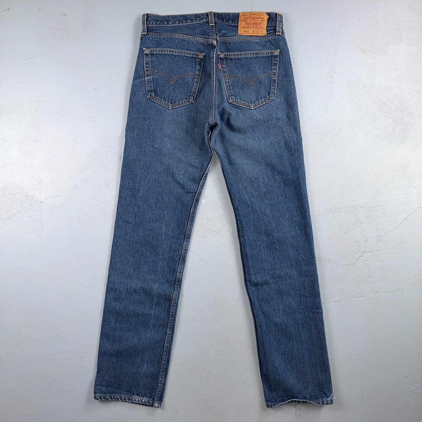 Levis 501 Vintage 90s USA XX Straight Leg Jeans Blue Med Wash 32x36 Act 31x33