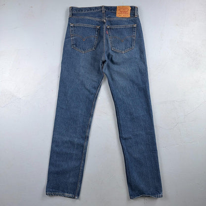 Levis 501 Vintage 90s USA XX Straight Leg Jeans Blue Med Wash 32x36 Act 31x33