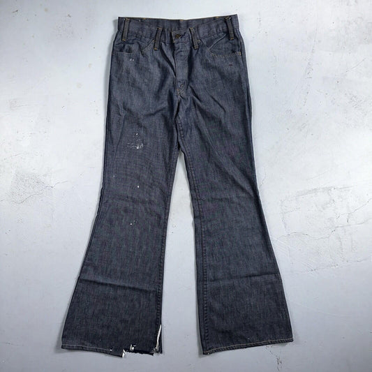 Levis 684 Orange Tab VTG Big Bell Dark Wash Bell Bottom Flare Jeans Sz 29x32