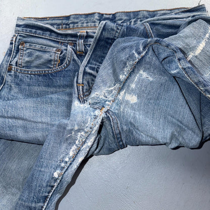 Levis 501 Vintage 70s SS Redline Selvedge USA Jeans Light Wash XX Act 31x26