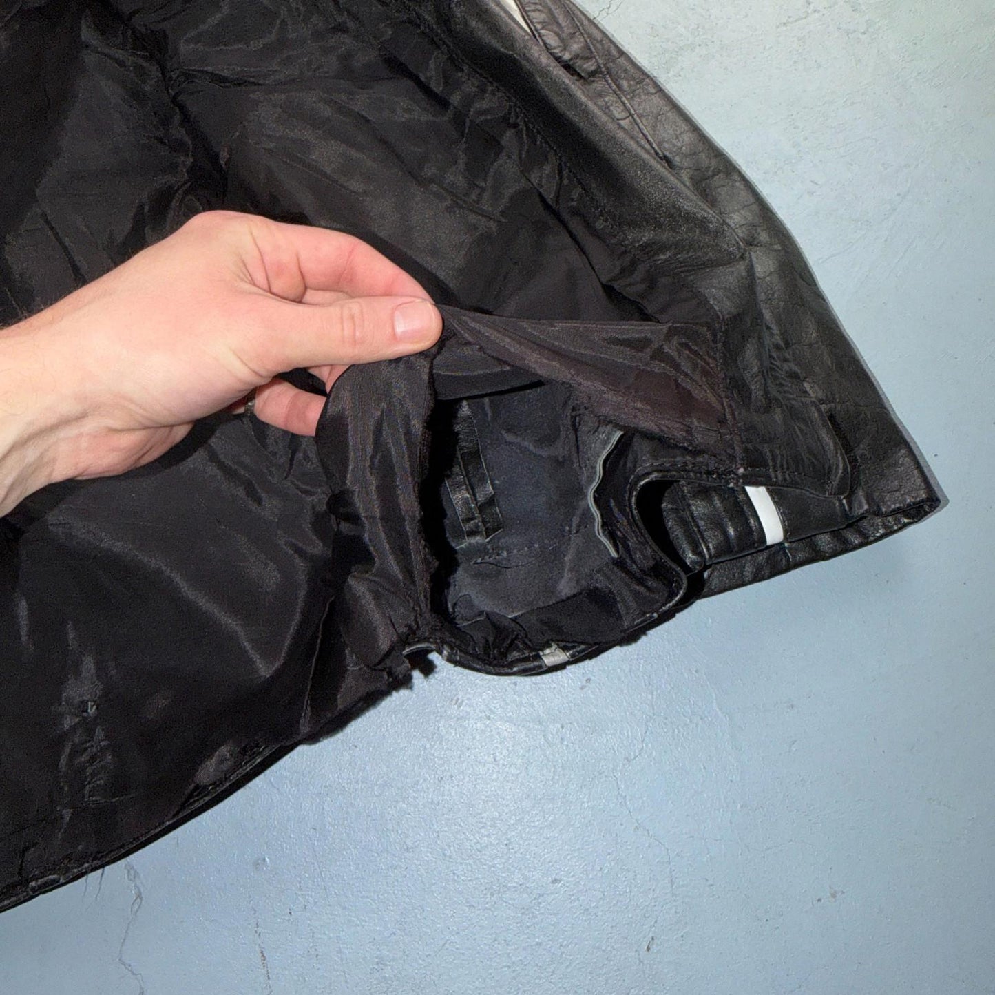 Genuine Leather Jacket Black Mens Size M 100% 1980s 80s Ideal Zipper BucO Racer