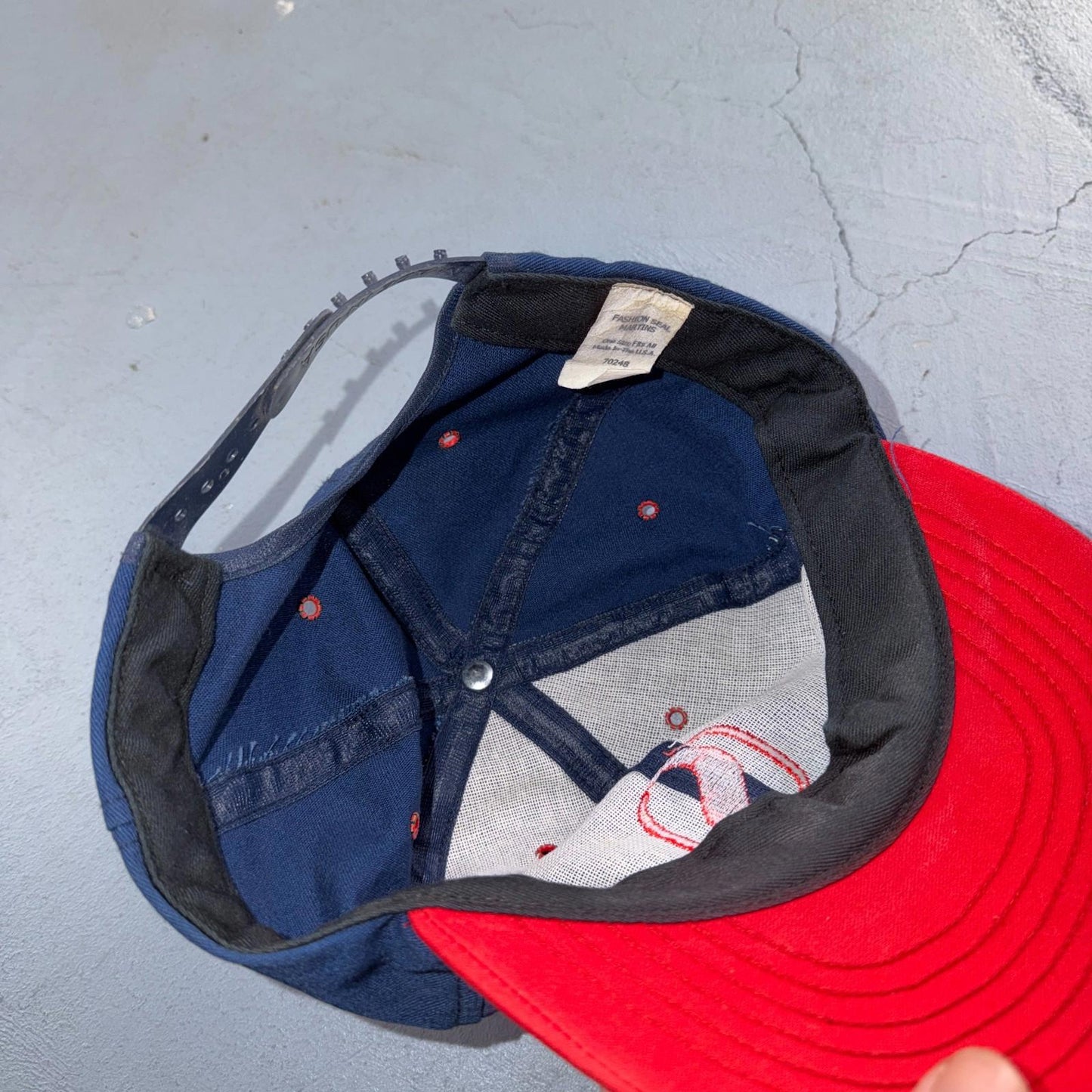 VTG Safeway USA Hat Baseball Cap Snapback Mulitcolor Blue Red Sports Worker 90s