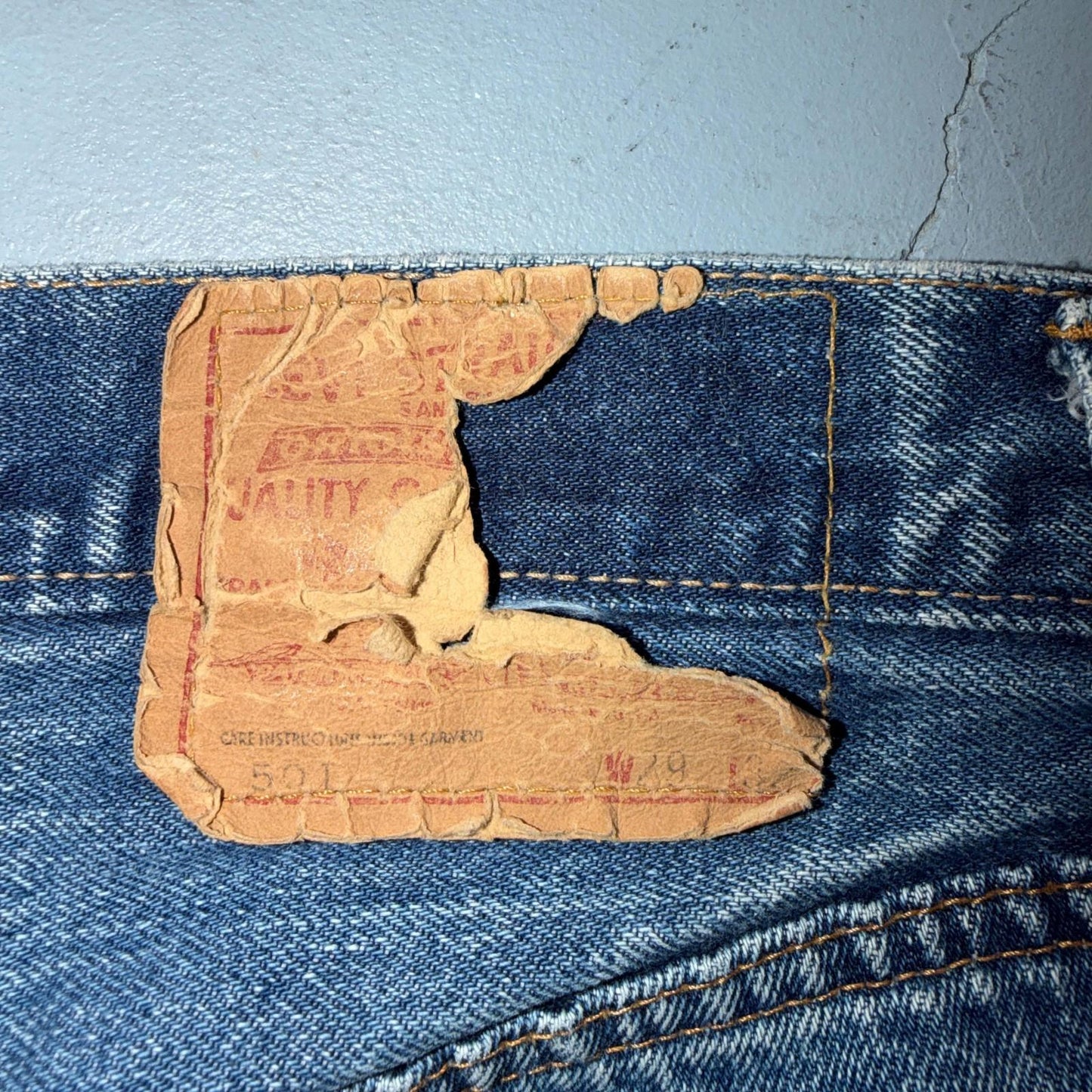 Levis 501 VTG 70s SS Redline Selvedge Jeans XX Med Wash 29x30 Act 27x28