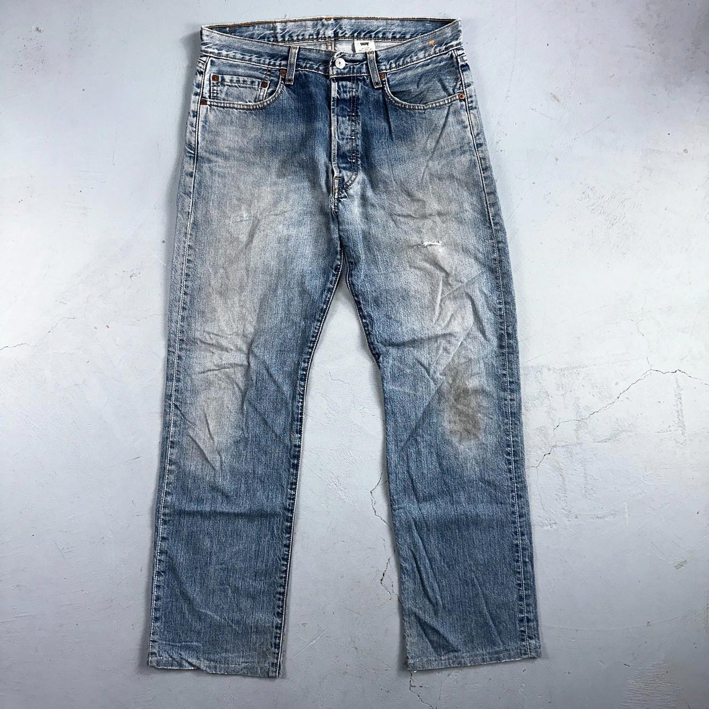 Levis 501 Vintage Y2K 90s XX Straight Leg Jeans Blue Light Wash 33x34 Act 33x30