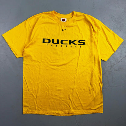 Nike Oregon Ducks Football VTG T Shirt Center Swoosh Big O Back Graphic College