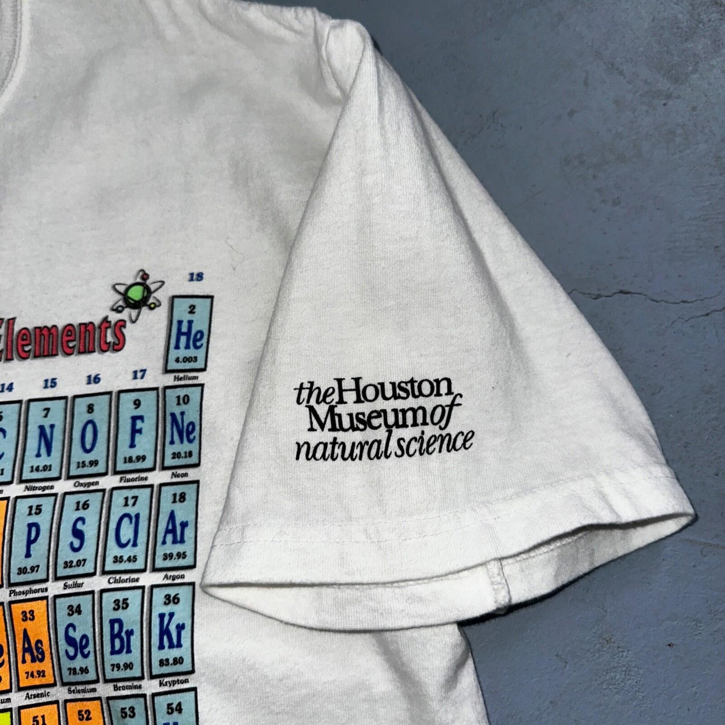 Periodic Table Wild Cotton Y2K VTG T Shirt Science Nerdy Prep Humor Joke School