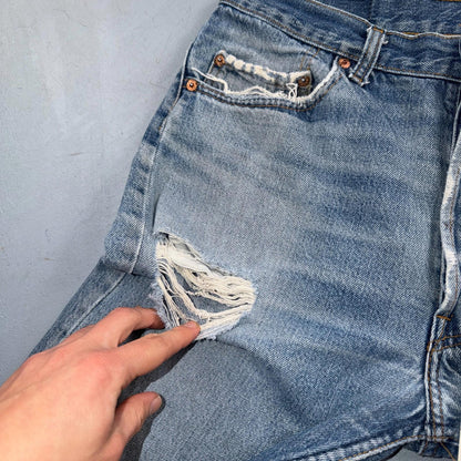 Levis 501 Vintage 80s USA XX Straight Leg Jeans Blue Light Wash 34x33 Act 32x29
