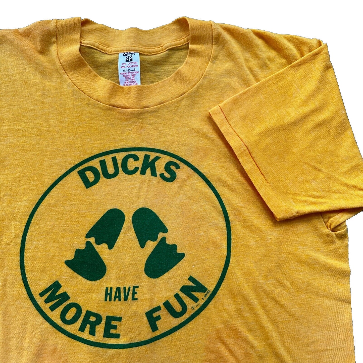 Oregon Ducks UO 1977 Vintage T Shirt Eugene Nike PDX More Fun 70s Rare XL Dance