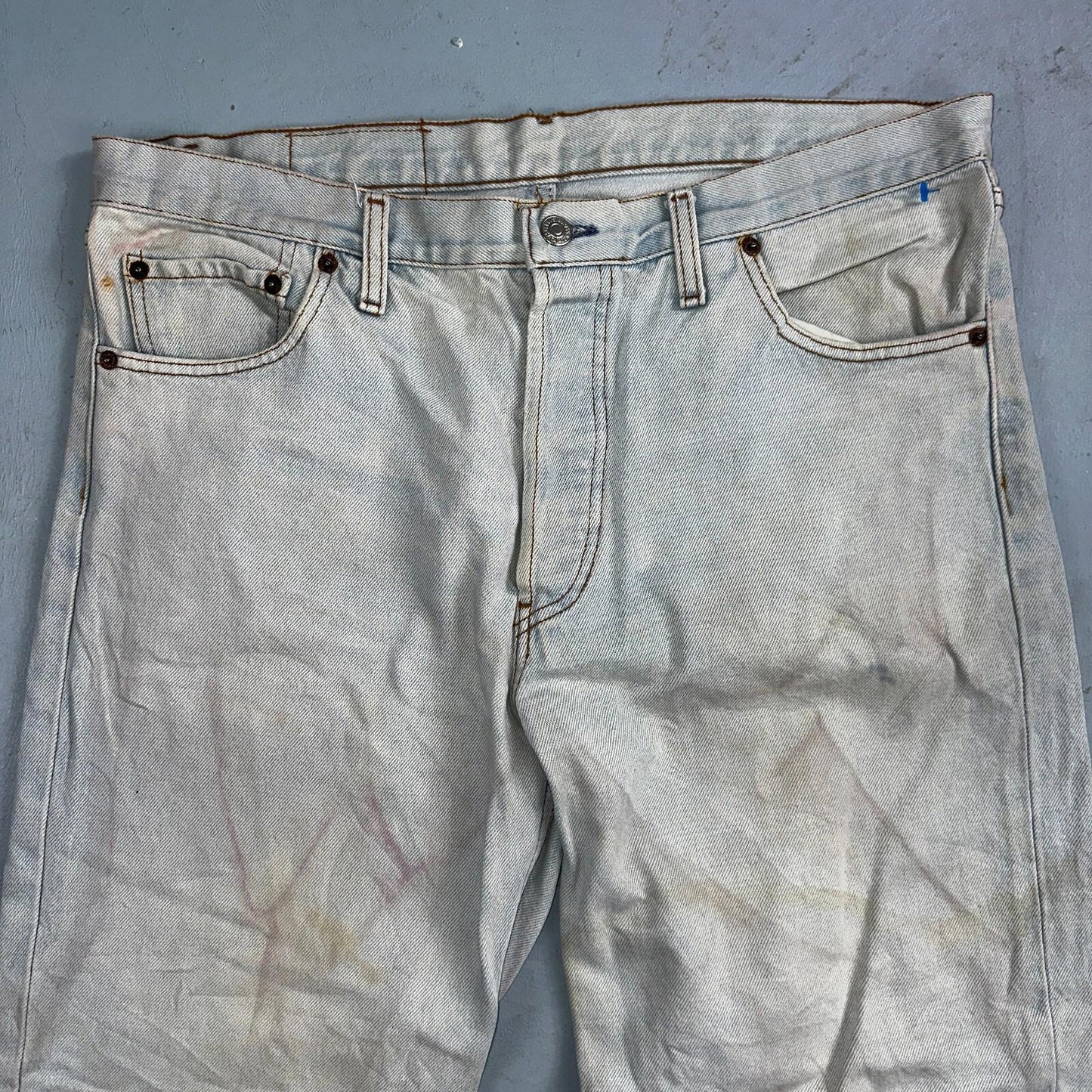 Levis 501 Vintage 90s Europe XX Straight Leg Jeans Light Wash 38x36 Act 35x27