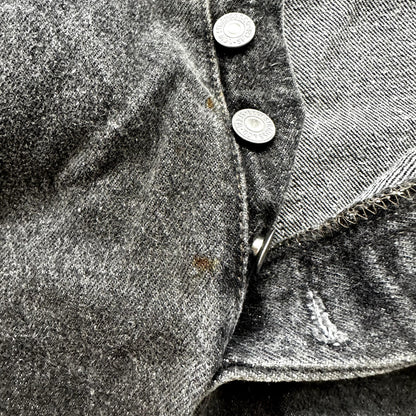 Vintage Levis 501 Button Fly 90s Tag Jeans Black Gray 80s 38x34 Act 35x32