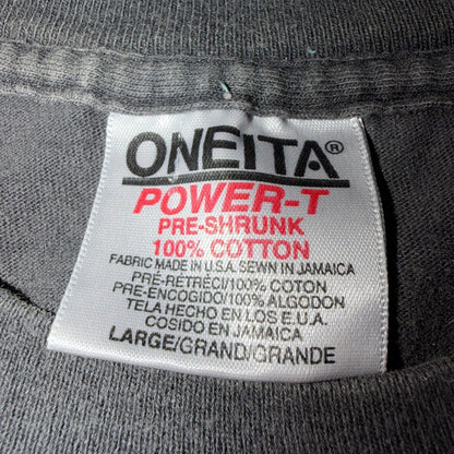 Oneita PLUG Art VTG T Shirt 90s Single Stitch Graphic Music Band Gulp Outlet