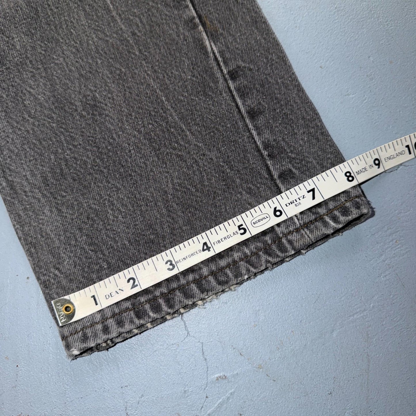 Levis 501 Vintage 80s USA XX Straight Leg Jeans Black Light Gray 36x34 Act 35x32