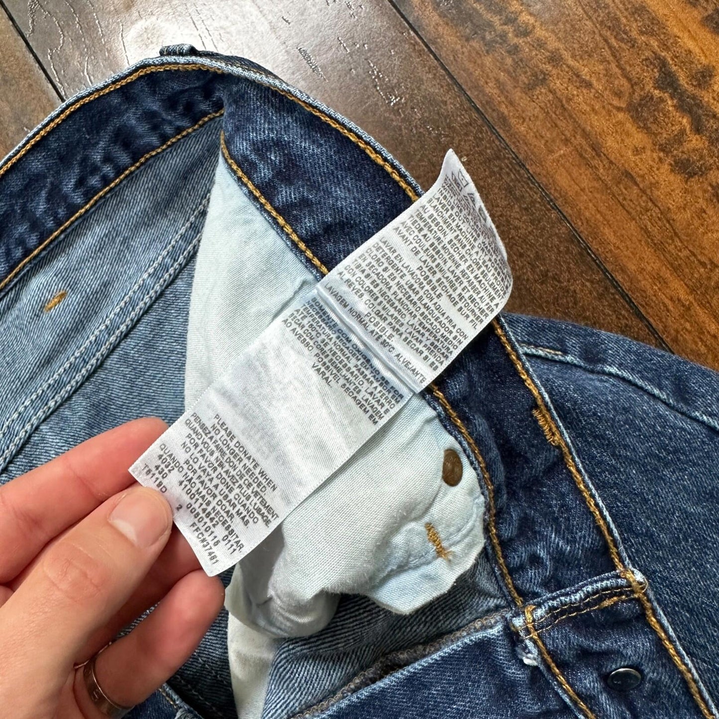 Levis 501 Vintage Y2K Straight Leg XX 2000s Jeans 38x30 Med Wash Act 36x27