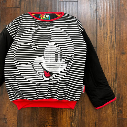 VTG 90s Disney Mickey Mouse Reversible Sweater Donn Kenny Rare World Comic Rap