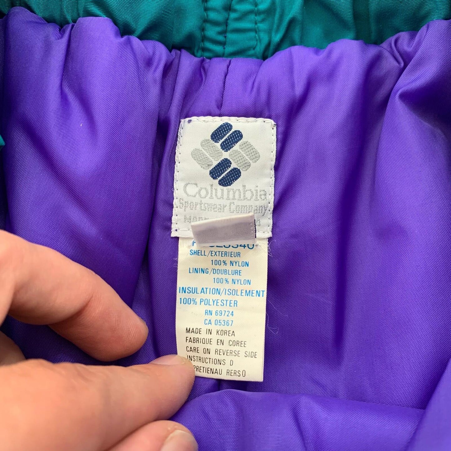 Vintage Columbia Sportswear Women's Purple High Rise Skiing Snow Pants 90s