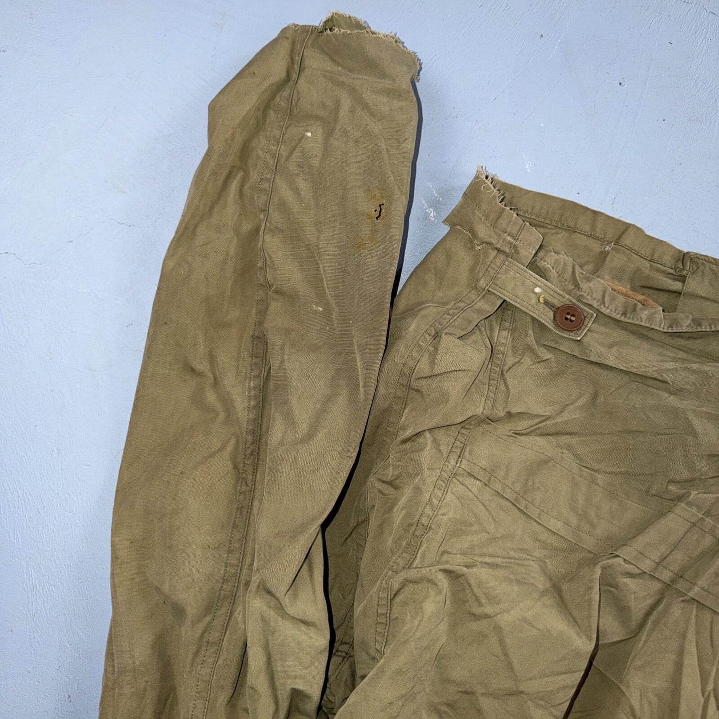 WW2 M41 Army Field Jacket Military 1940s WWII M-1941 Civilian? Unlined Rips