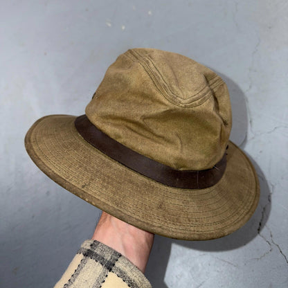 Filson VTG Tin Cloth Packer Hat Made in USA Large Used Worn Canvas USA 80s